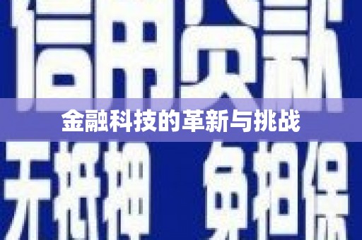 丰满金融科技的革新与挑战