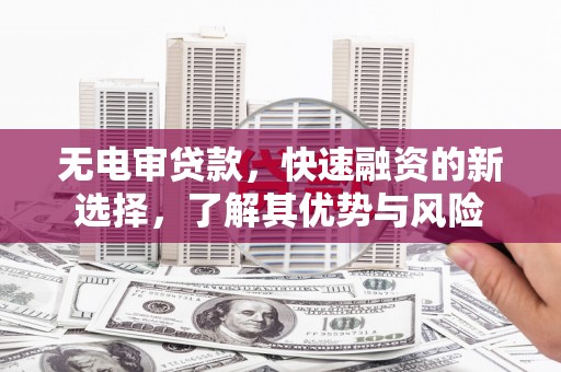 丰满无电审贷款，快速融资的新选择，了解其优势与风险