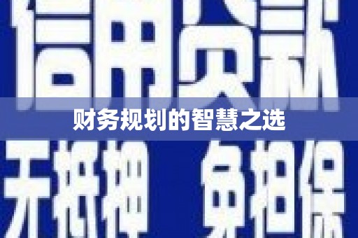 丰满财务规划的智慧之选