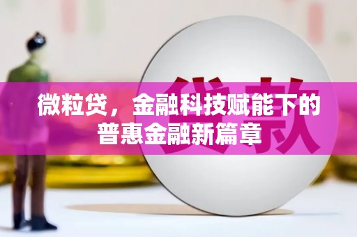 丰满微粒贷，金融科技赋能下的普惠金融新篇章