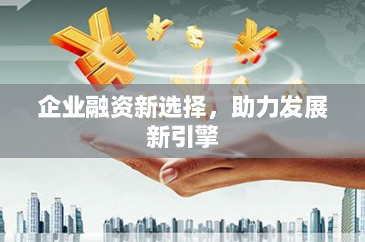 丰满企业融资新选择，助力发展新引擎