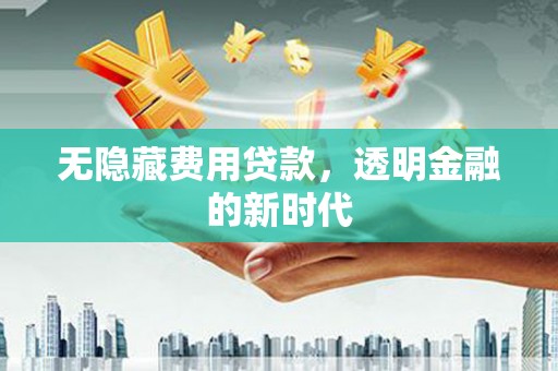 丰满无隐藏费用贷款，透明金融的新时代