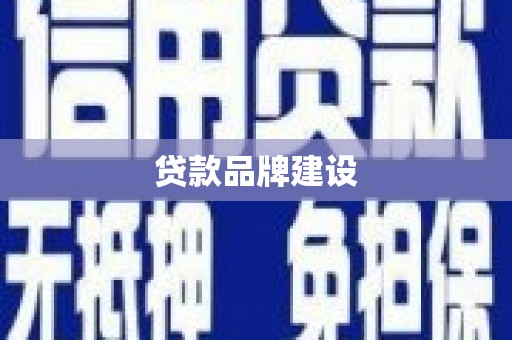 丰满贷款品牌建设
