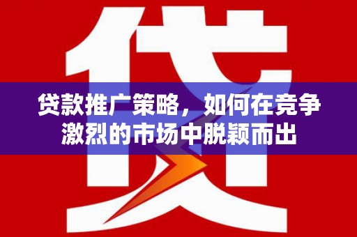丰满贷款推广策略，如何在竞争激烈的市场中脱颖而出