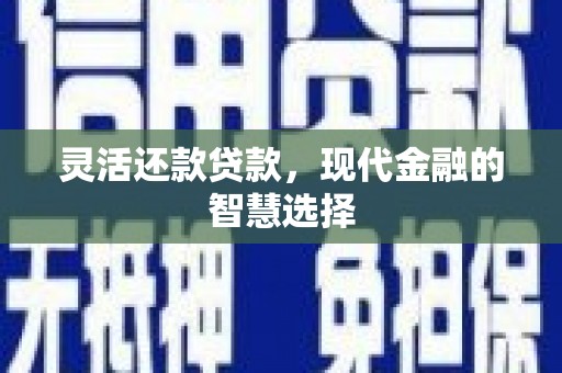 丰满灵活还款贷款，现代金融的智慧选择