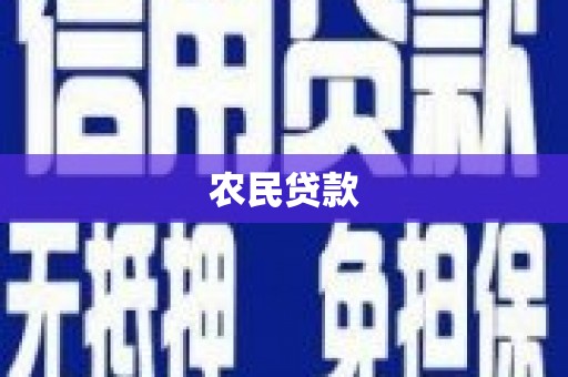 丰满农民贷款