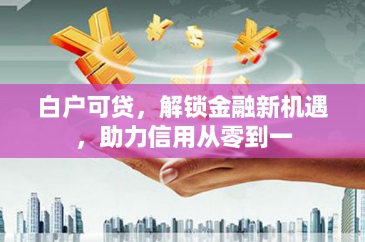 丰满白户可贷，解锁金融新机遇，助力信用从零到一