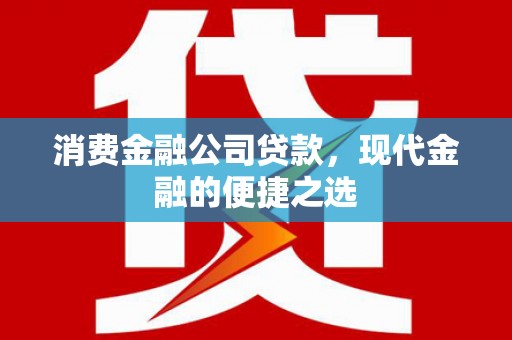 丰满消费金融公司贷款，现代金融的便捷之选