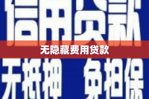 丰满无隐藏费用贷款