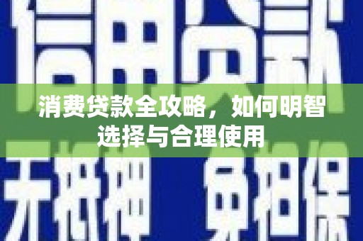 丰满消费贷款全攻略，如何明智选择与合理使用