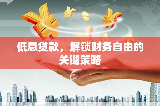 丰满低息贷款，解锁财务自由的关键策略