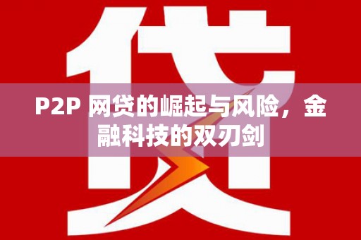 丰满P2P 网贷的崛起与风险，金融科技的双刃剑