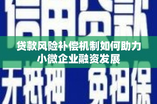 丰满贷款风险补偿机制如何助力小微企业融资发展