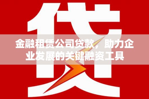 丰满金融租赁公司贷款，助力企业发展的关键融资工具