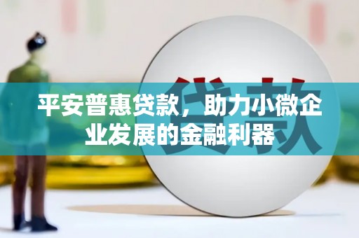 丰满平安普惠贷款，助力小微企业发展的金融利器