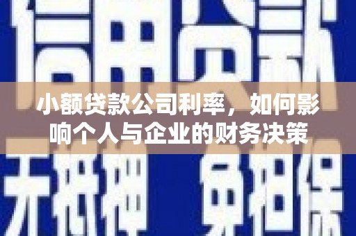 丰满小额贷款公司利率，如何影响个人与企业的财务决策