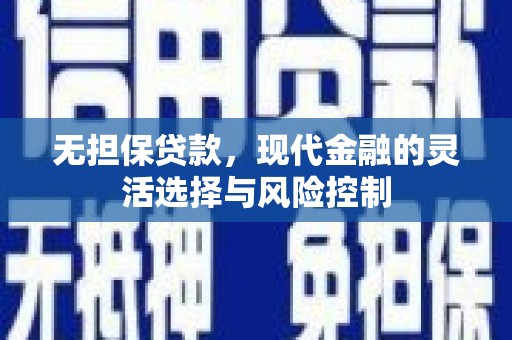 丰满无担保贷款，现代金融的灵活选择与风险控制