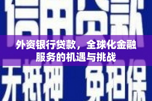 丰满外资银行贷款，全球化金融服务的机遇与挑战