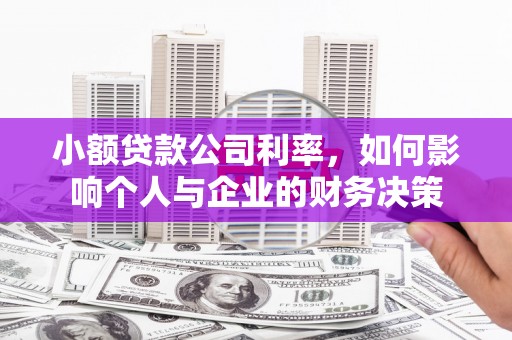 丰满小额贷款公司利率，如何影响个人与企业的财务决策