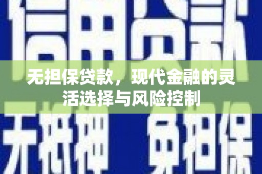 丰满无担保贷款，现代金融的灵活选择与风险控制