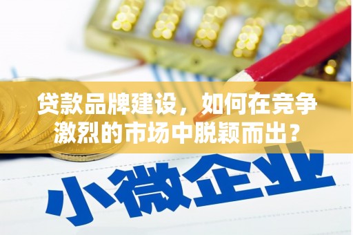 丰满贷款品牌建设，如何在竞争激烈的市场中脱颖而出？