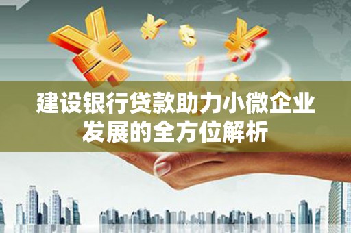 丰满建设银行贷款助力小微企业发展的全方位解析