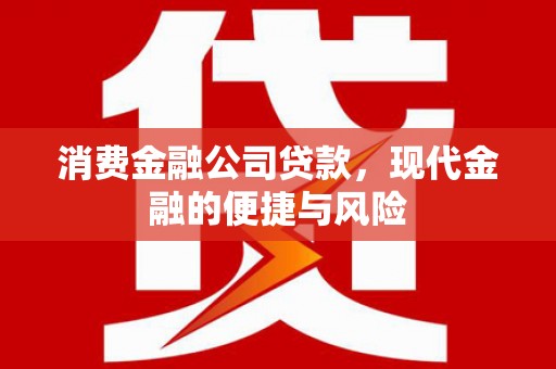 丰满消费金融公司贷款，现代金融的便捷与风险