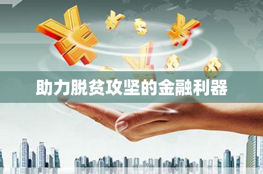 丰满助力脱贫攻坚的金融利器