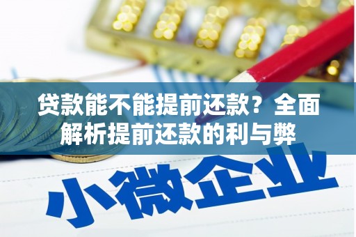 丰满贷款能不能提前还款？全面解析提前还款的利与弊